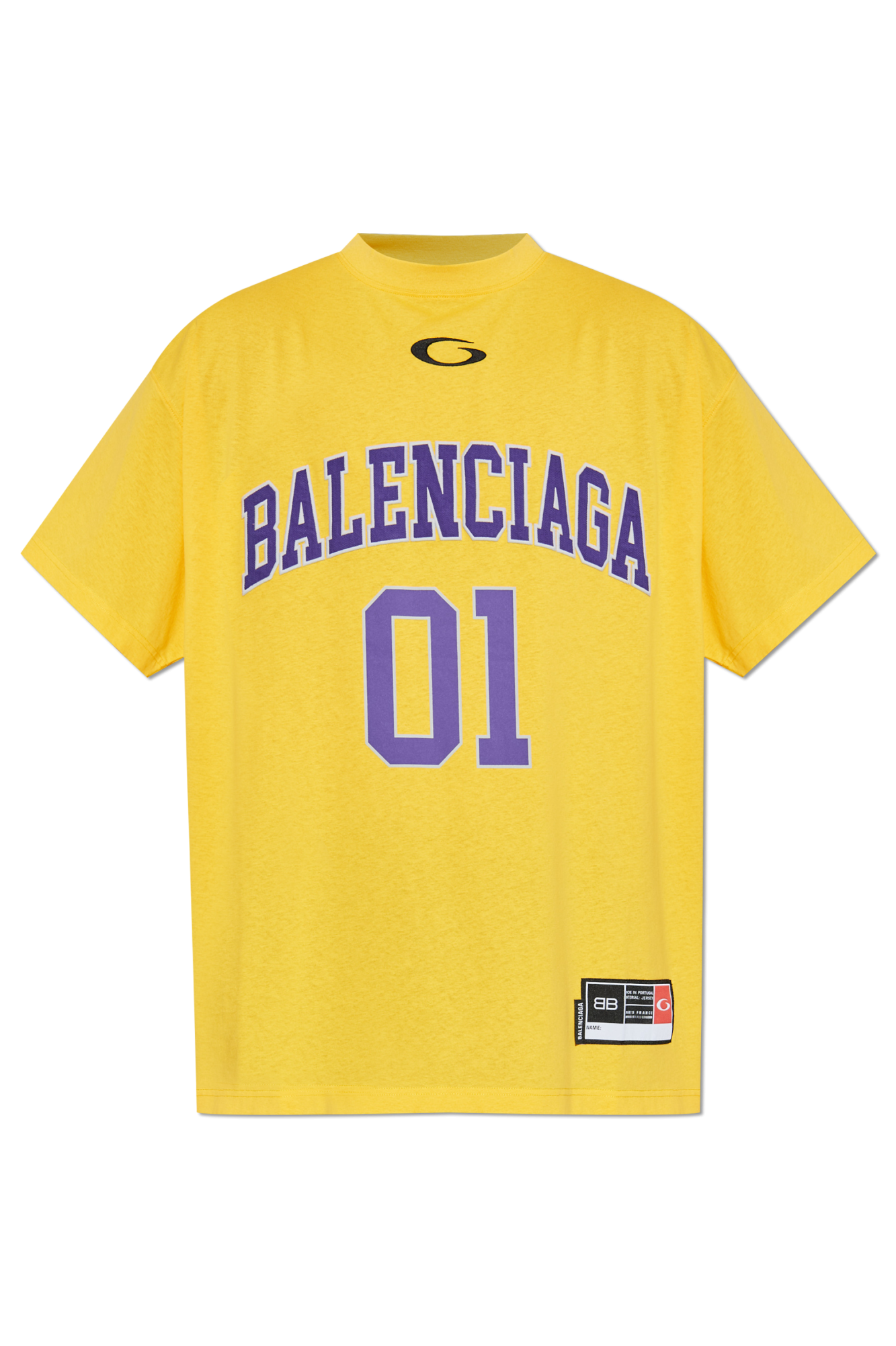 Yellow T-shirt with logo Balenciaga - Vitkac AS